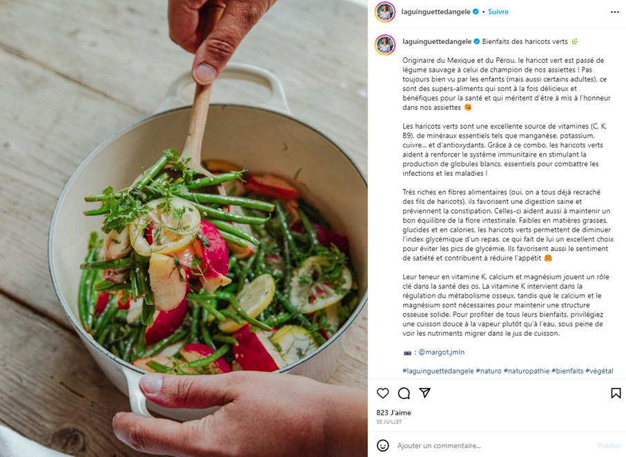 Stratégie de communication restaurant instagram la guinguette d'angèle