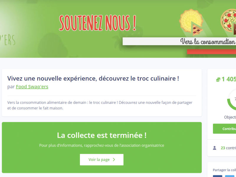 accompagnement campagne de crowdfunding food swap'ers